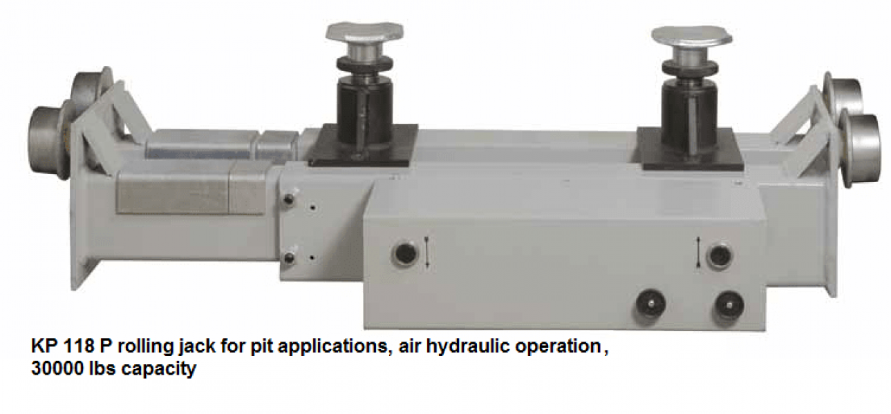 RAV Super Scissors Lifts with capacities from 20,000lbs thru 125,000lbs.