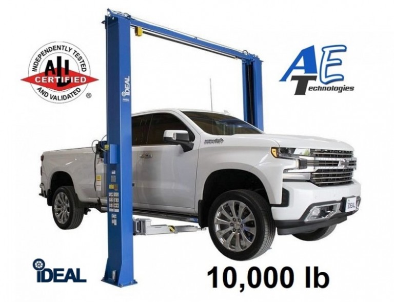 AE Technologies Inc - ideal ALI certified 10,000 lb 2 Post Lift